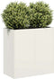 vidaXL - Plantenbak - 40x40x80 - cm - koudgewalst - staal - wit