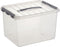 Sunware - Q-line opbergbox 22L transparant metaal - 40 x 30 x 26 cm