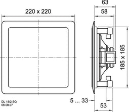 Visaton VS-DL18/2SQ - Plafondluidspreker 22 cm 2-weg - 40/60 W 90 dB 70-20000 Hz - Wit