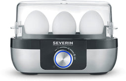 Severin EK 3163 - Eierkoker - 3 eieren - Verstelbare hardheid - Zilver (3 stuks)