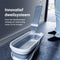 Techweise 4-in-1 Dweilsysteem - Dweilset met Sprayfunctie - Opvouwbare Emmer - Wit Grijs