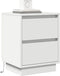 vidaXL - Nachttafels - met - LED-verlichting - - - 2 - stuks - - - Wit - - - 39x34.5x50 - cm