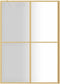 vidaXL - Inloopdouchewand - transparant - 140x195 - cm - ESG-glas - goudkleurig