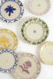 Mica Decorations Clayton Dinerbord - Set van 4 - Steengoed - Groen Blauw Geel Lila (4 stuks)