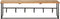 vidaXL - Kapstok - met - schap - 100x34x38 - cm - massief - acaciahout