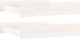 vidaXL - Bedlades - 2 - st - massief - grenenhout - wit