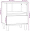 vidaXL - Nachtkastje - 40x35x50 - cm - hoogglans - wit