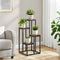 Plantenstandaard - 4 stuks - rustiek bruin - 34x34x71 cm