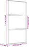 vidaXL - Schuifdeur - 102,5x205 - cm - mat - ESG-glas - en - aluminium - goudkleurig