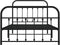 vidaXL - Bedframe - met - hoofd- - en - voeteneinde - metaal - zwart - 107x203 - cm