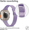 imoshion Milanees vouw bandje - Geschikt voor Apple Watch 1, 2, 3, 4, 5, 6, 7, 8, 9, 10, SE, Ultra (2) - 44/45/46/49 mm - Paars - One Size