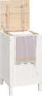 vidaXL - Wasmand - 44x44x76 - cm - massief - grenenhout - wit