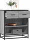 vidaXL - Dressoir - 68x35x76 - cm - bewerkt - hout - grijs - sonoma - eikenkleurig