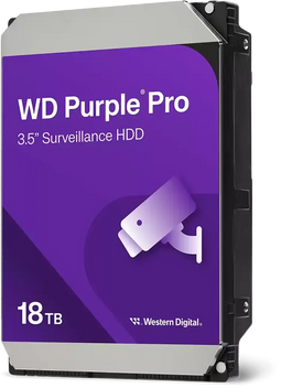 WD Purple Pro - HDD 18TB - 512MB cache - 272MB/s lezen/schrijven (2024)