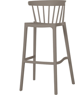 WOOOD Bliss Bliss Barstoel binnen/buiten - Kunststof - Taupe - Set van 2