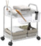 vidaXL - Opbergtrolley - 2-laags - 37x28x43,5 - cm - acryl - transparant