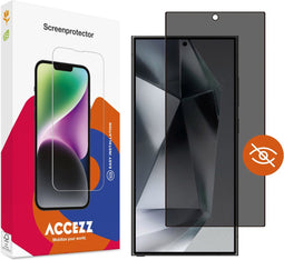 Accezz Gehard Glas Privacy Screenprotector - Samsung Galaxy S24 Ultra - 9H gehard glas - Privacy filter