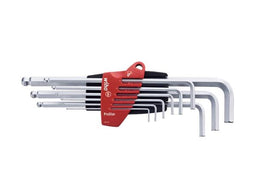 Wiha Stiftsleutelset in ProStar houder zeskantkogelkop 10-delig mat verchroomd - 07185