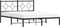 vidaXL - Bedframe - met - hoofdbord - metaal - zwart - 150x200 - cm