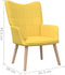 vidaXL Relaxstoel stof mosterdgeel