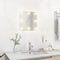 vidaXL - Wandspiegel - met - LED-lampen - vierkant - glas