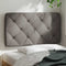 vidaXL - Hoofdbordkussen - 90 - cm - stof - taupe