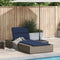 vidaXL - Ligbed - met - zwevend - kussen - poly - rattan - grijs