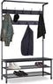 Goliving Kapstok XL - Garderoberek & Schoenenrek - 100 x 41,5 x 182 cm - Bruin/Zwart