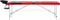 vidaXL - Massagetafel - inklapbaar - 3 - zones - aluminium - zwart - en - rood
