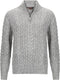 Life Line Marcel Sweater Knit Half Zip Heren Lichtgrijs Maat L