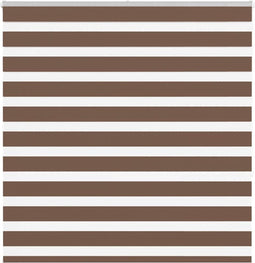 vidaXL - Zebra - rolgordijn - 150x150 - cm - stofbreedte - 145,9cm - polyester - bruin