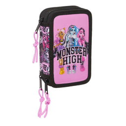 Schooletui met Accessoires Monster High Drama Multicolour 12,5 x 19,5 x 5,5 cm 37 Onderdelen