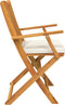 vidaXL - Vouwbare - Tuinstoelen - met - Witte - Kussen - 2-stuks - Massief - Acaciahout