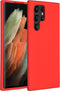 Accezz Samsung Galaxy S22 Ultra - Liquid Silicone Backcover - Schokabsorberend - Rood