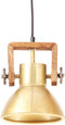 vidaXL Hanglamp industrieel rond 25 W E27 19 cm messingkleurig
