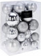 Kerstbal Set26 Pcs Zilver.
