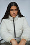 Object Jas Objzhanna L/s Short Jacket - Gewatteerd - Hoge kraag - Zilvergrijs (L)