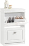 SoBuy FSR78-W - Schoenenkast met 2 Kleppen en 4 Planken - Wit 54x83x24 cm