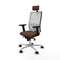 Piqueras y Crespo 2D086N2 - Bureaustoel - Hoofdsteun - Wit Donkerbruin
