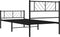 vidaXL - Bedframe - met - hoofd- - en - voeteneinde - metaal - zwart - 90x200 - cm