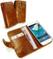 Tuff-Luv Samsung Galaxy S4 Mini - Wallet Case - Echt leer - Bruin