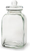 Glaspot met deksel 'Giel' h26 d16 cm - Transparant/Helder/Doorzichtig glas - Decoratie