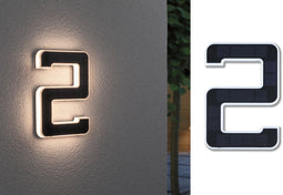 Paulmann Outdoor Solar huisnummer 2 - 3000K IP44 accu verwisselbaar