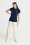 Superdry Dames Poloshirt - Organic Cotton - Lange mouw - Maat XS