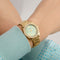 Guess Watches MINI LUNA GW0841L5 - Polshorloge - Goudkleurig - Lichtblauwe wijzerplaat met kristallen