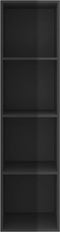 vidaXL - Tv-wandmeubel - 37x37x142,5 - cm - bewerkt - hout - hoogglans - zwart