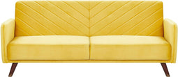 SENJA - Slaapbank 3-zits - Geel - Fluweel