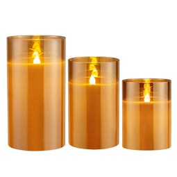 Pauleen 48121 Classy Golden Candle was 2 stuks Set Timer batterij goud glas/was