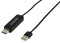 Konig CMP-USBDAT10 - USB 2.0 Datatransfer Kabel - PC naar PC overdracht - Zwart - 1.50 m