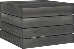 vidaXL - Tuintafel - pallet - massief - grenenhout - donkergrijs